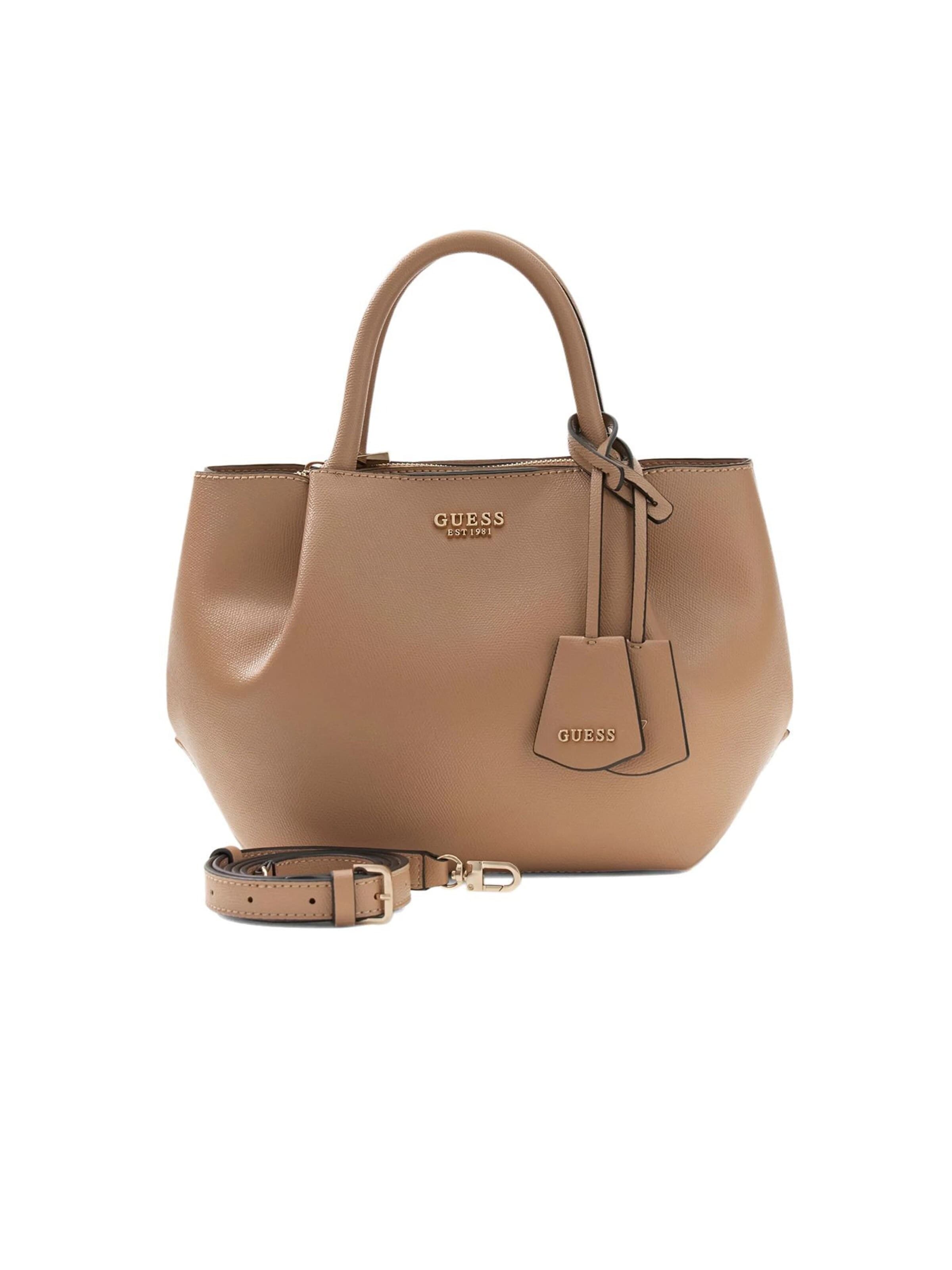 GUESS Handbag 'Amorette Girlfriend' in Beige: front