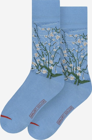MuseARTa Sokken 'Almond Blossom' in Blauw: voorkant