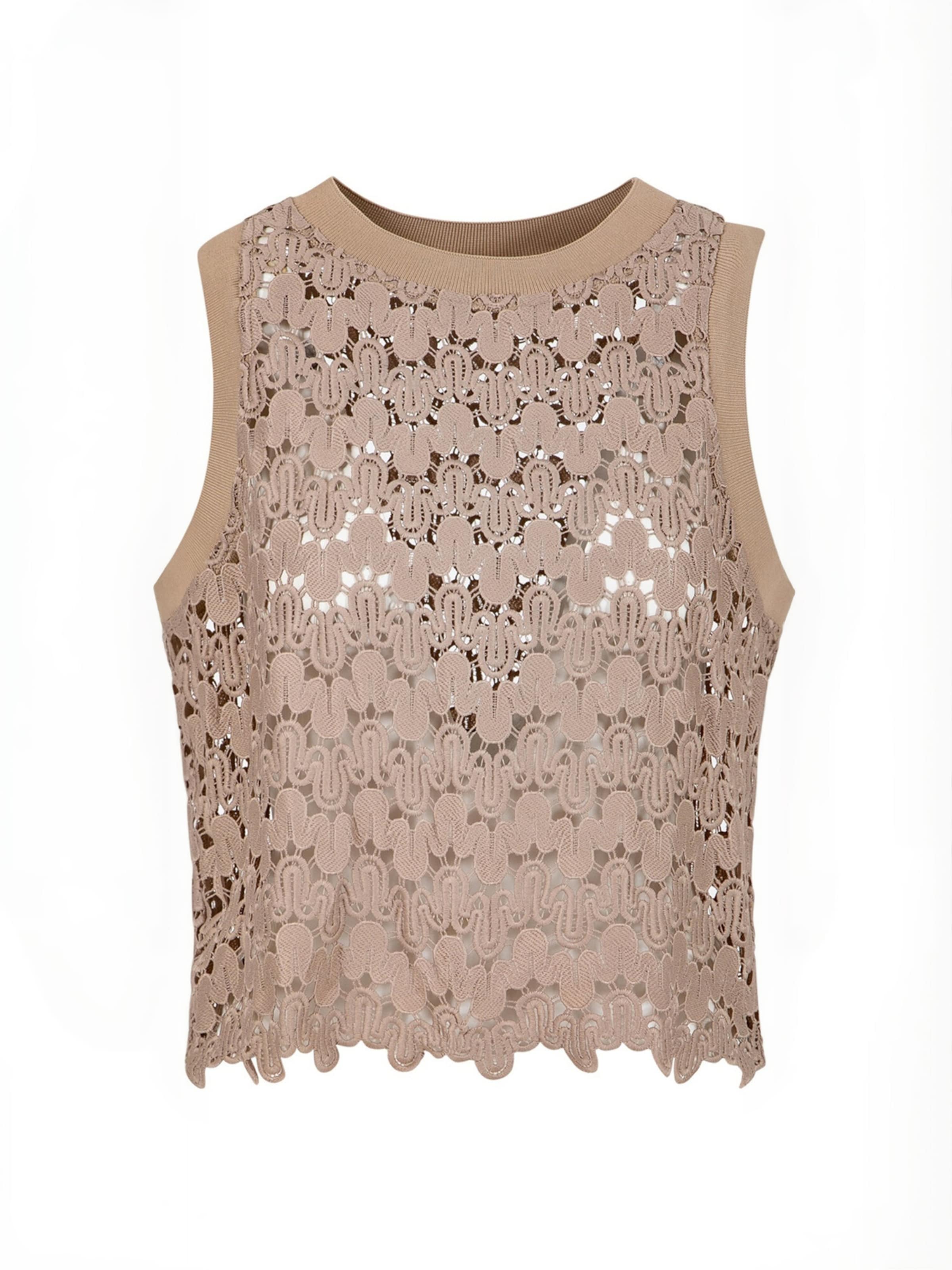 Haut ' Lace ' Coster Copenhagen en gris : devant