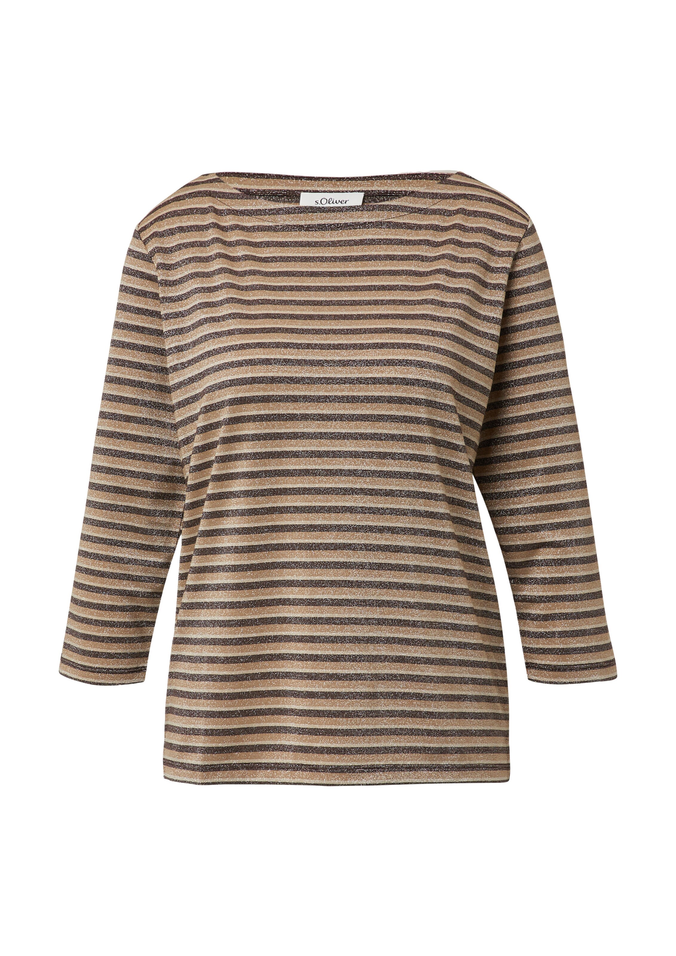 s.Oliver Shirt in Bruin: voorkant