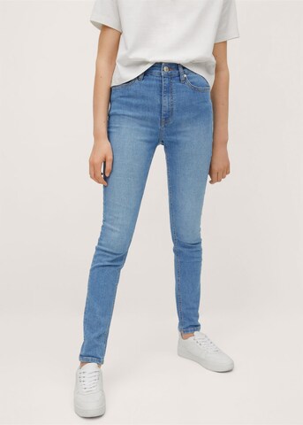 Skinny Jeans de la MANGO KIDS pe albastru: față