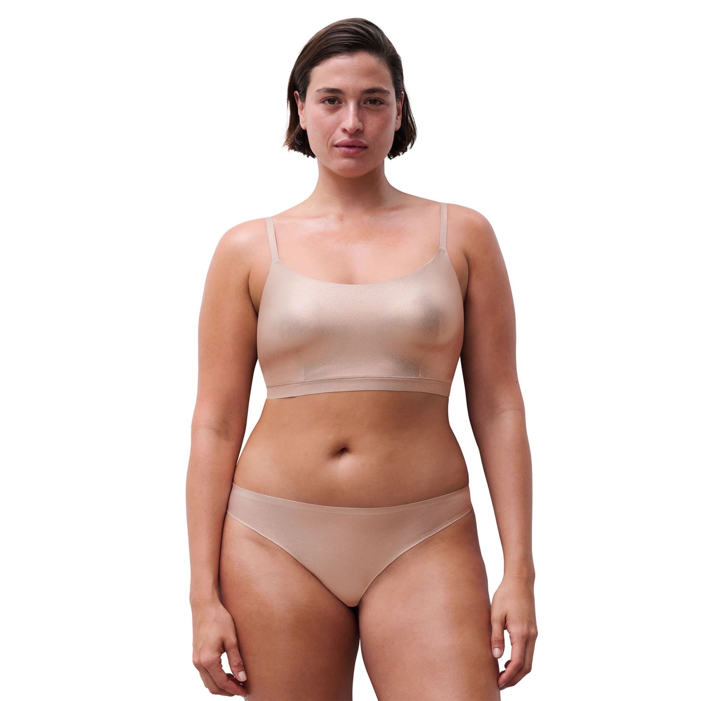 Chantelle Thong in Beige: front