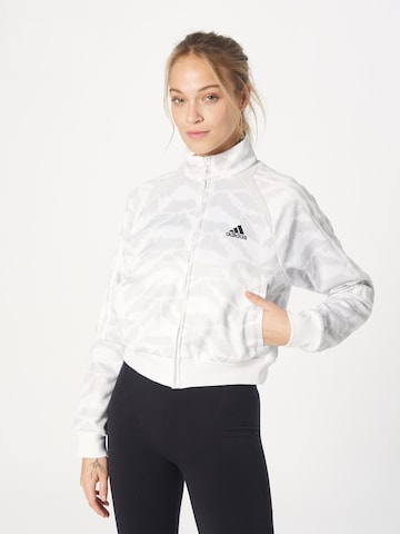 ADIDAS SPORTSWEARJakna za vježbanje 'Tiro Suit Up Lifestyle' - siva boja: prednji dio