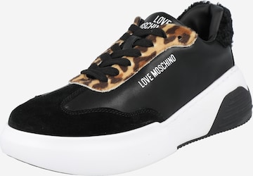 Love Moschino Platform trainers 'STAR LOVE' in Black: front