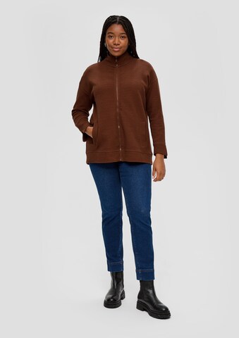 TRIANGLE Knit cardigan in Brown