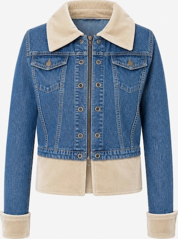 Fenice Übergangsjacke 'Denim Velvet Fusion' in Beige: Vorderseite