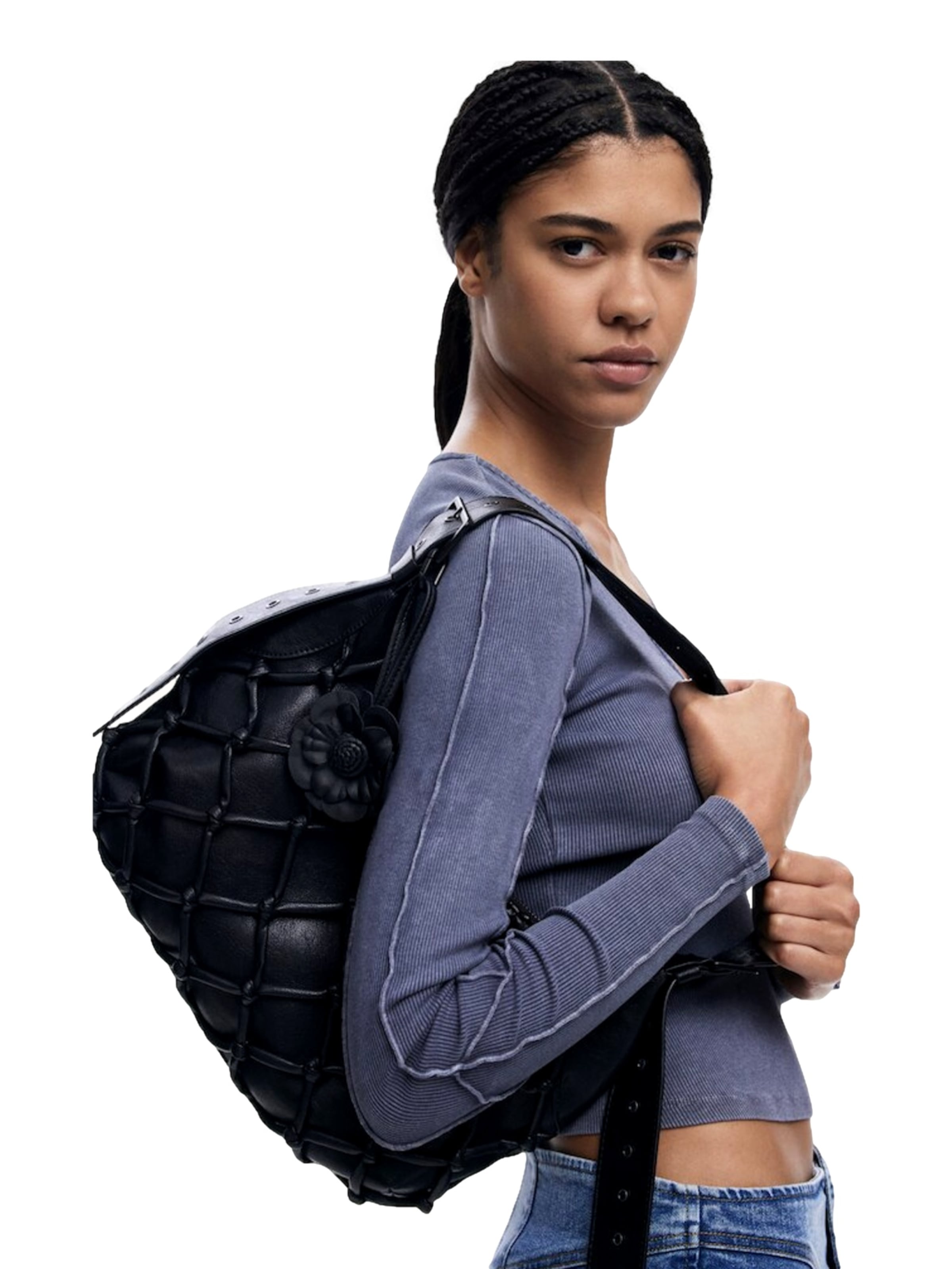 Desigual Käekott 'Iridio Margot', värv must: eest vaates