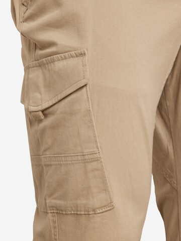 Effilé Pantalon cargo 'Paul' Jack & Jones Plus en beige