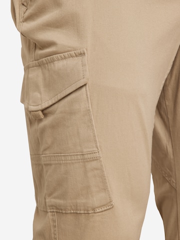 Effilé Pantalon cargo 'Paul' Jack & Jones Plus en beige