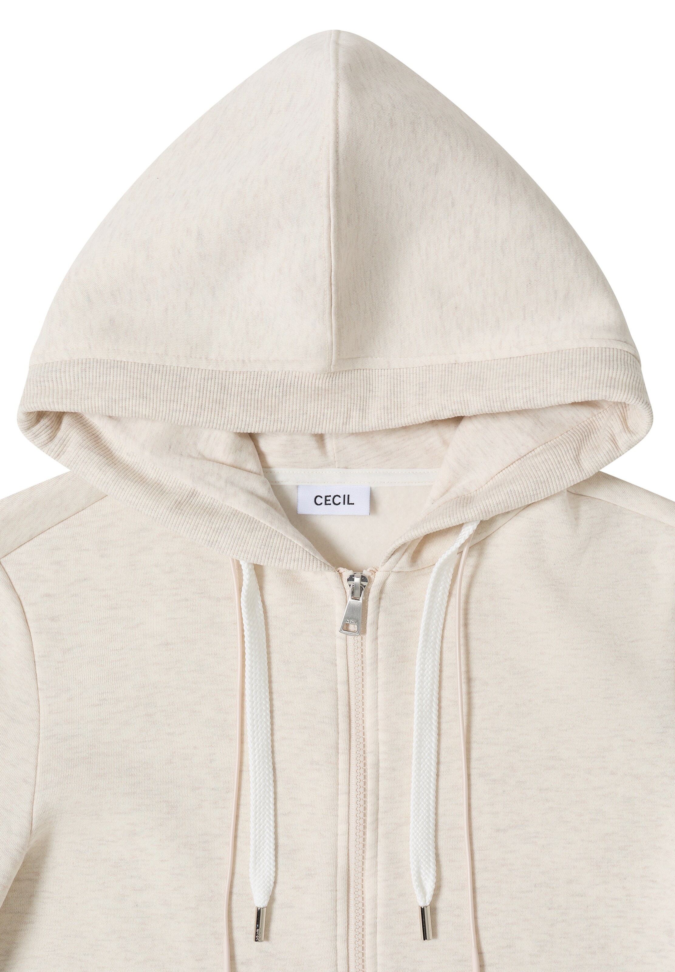 CECIL Zip-Up Hoodie in Beige