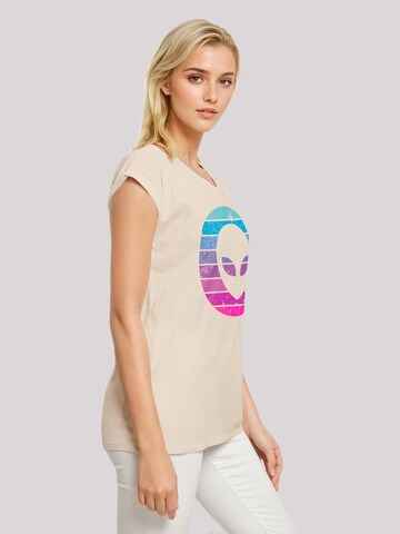 T-shirt 'Alien Kopf' F4NT4STIC en beige