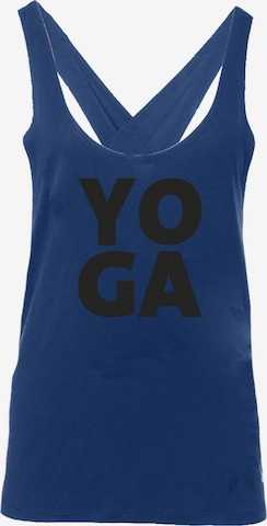Kismet Yogastyle Sports Top 'Aja' in Blue: front
