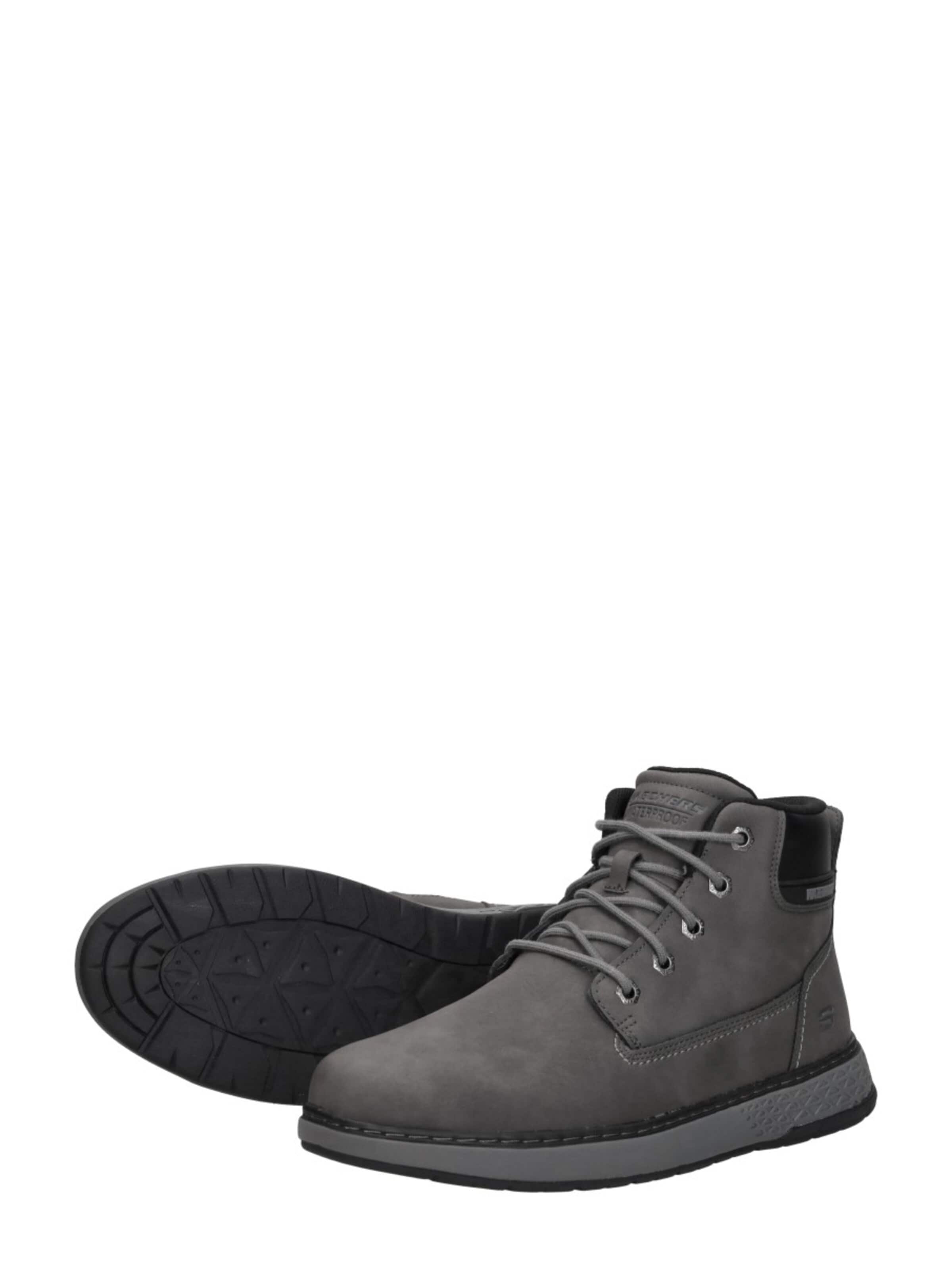 SKECHERS Veterlaarzen 'Relaxed Fit: Garlan - Deno' in Grijs