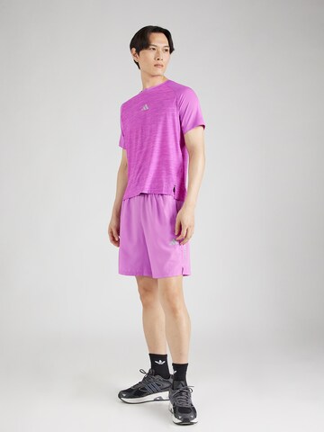 ADIDAS PERFORMANCE Performance shirt 'GYM+ 3-Stripes' in Purple