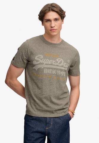 Superdry & Co Μπλουζάκι 'HERITAGE' σε πράσινο: μπροστά