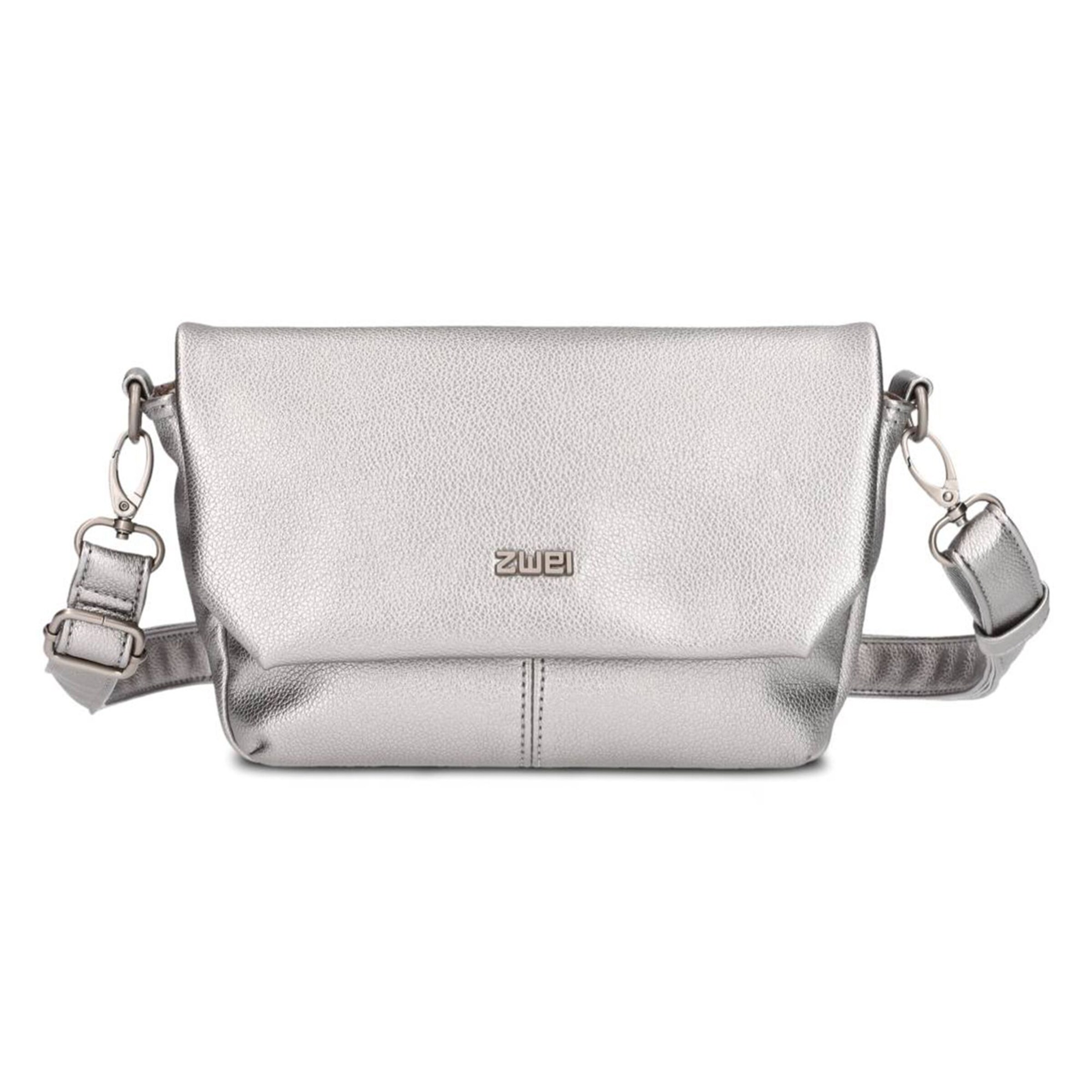 ZWEI Crossbody Bag 'Mademoiselle' in Silver: front