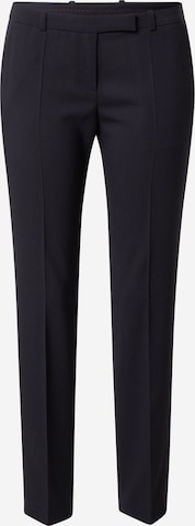 HUGO Red Slim fit Pleated Pants in Blue: front