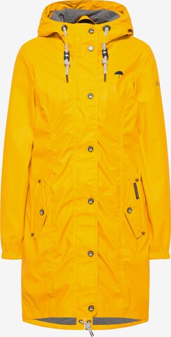 Schmuddelwedda Between-seasons coat in Yellow: front