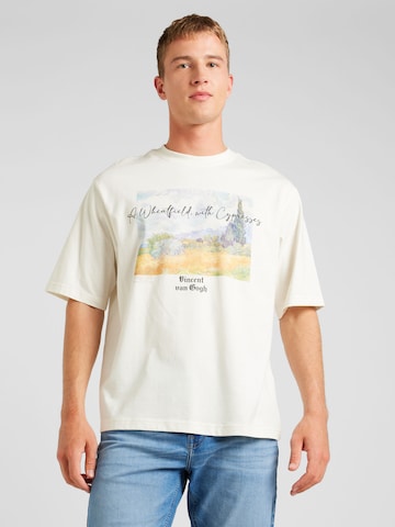 Only & Sons T-shirt 'ART' i vit: framsida