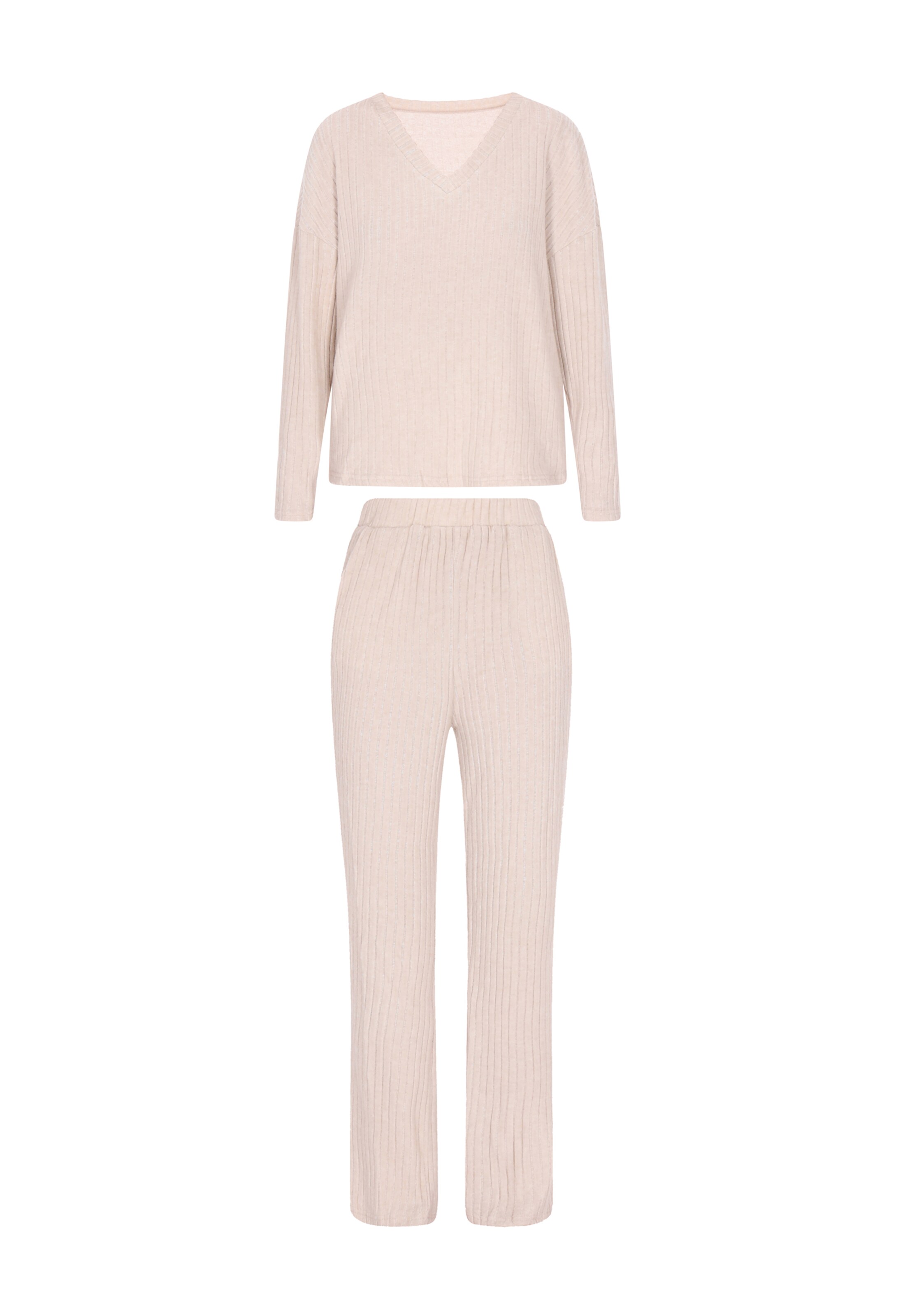 MYMO Pyjama in Beige: voorkant