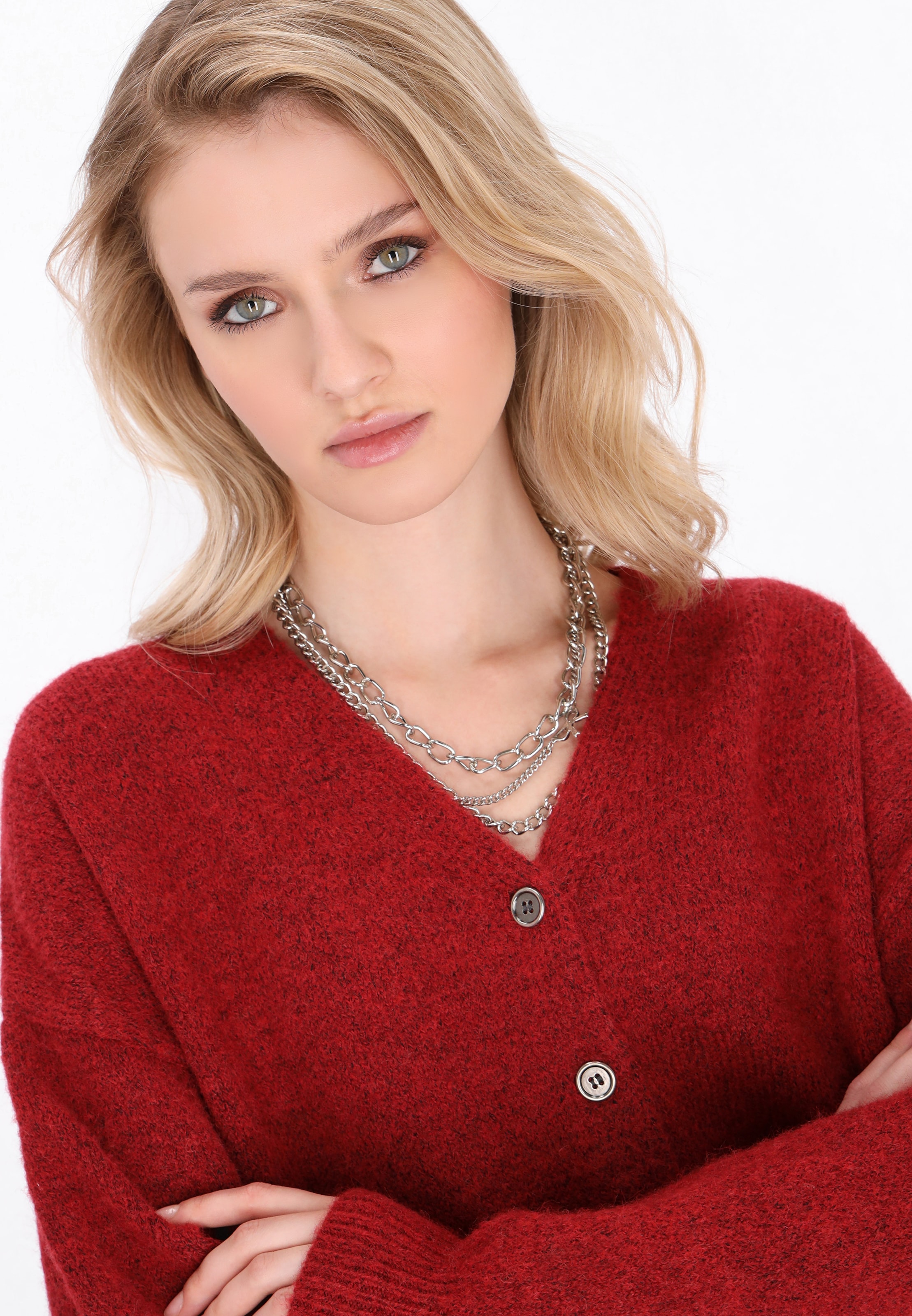 myMo ROCKS Neuletakki värissä punainen