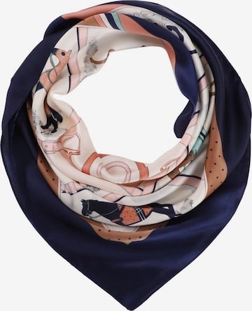 Foulard 'Carré de Soie HORSE' di 19V69 ITALIA in blu: frontale