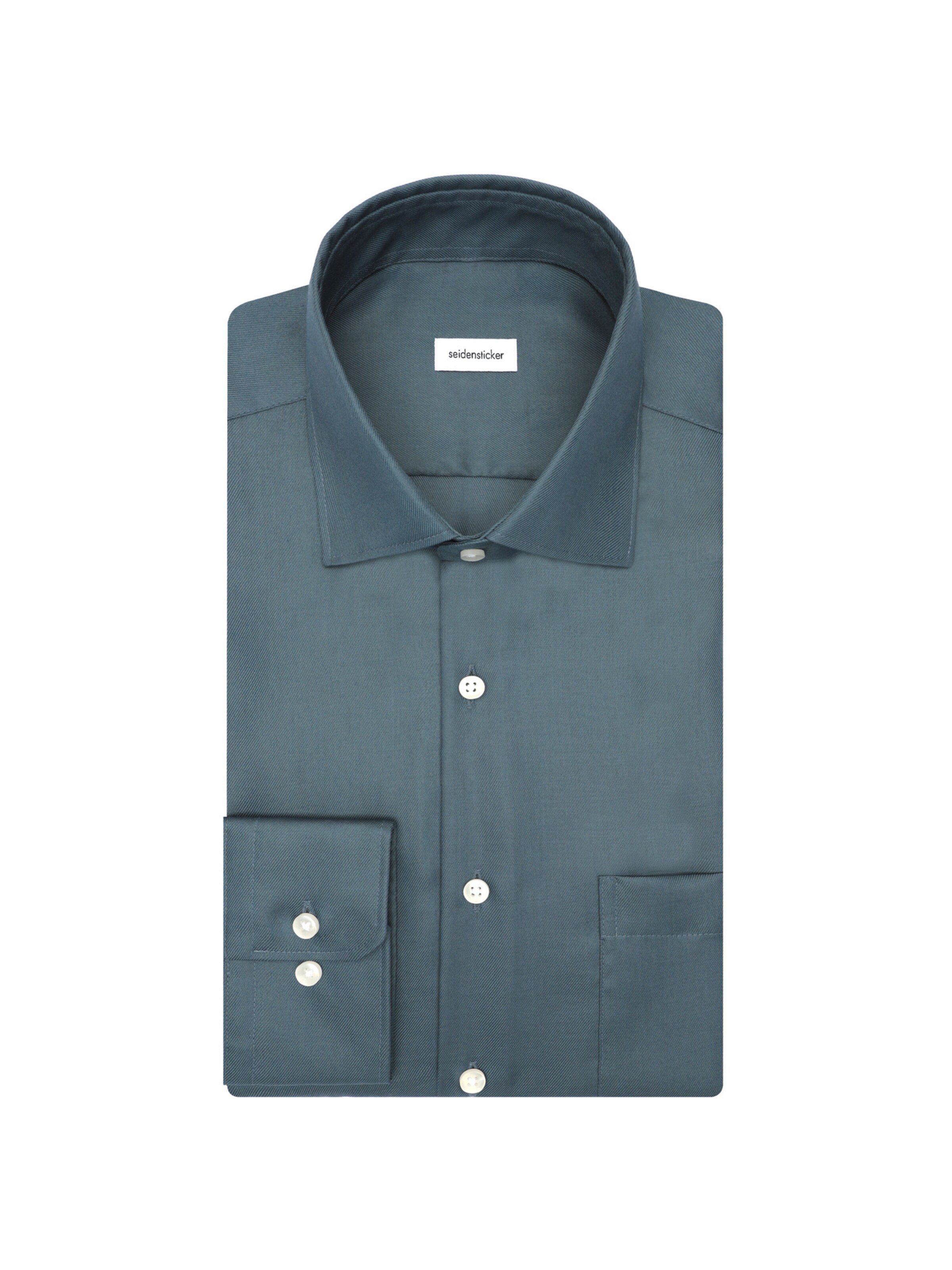 Coupe regular Chemise business 'Schwarze Rose' SEIDENSTICKER en vert