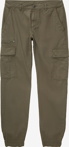 TOM TAILOR Tapered Cargo Pants in Green: front
