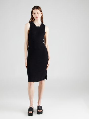 VERO MODA Stickad klänning 'NEWLEXSUN' i svart: framsida