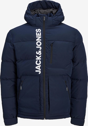 JACK & JONES Winter Jacket 'Otto' in Blue: front