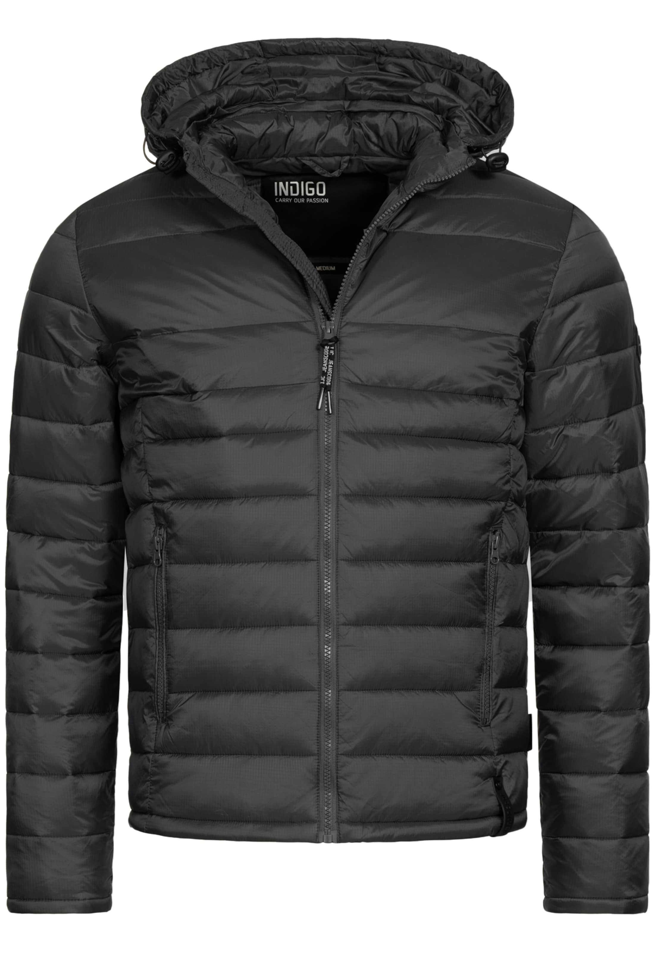 INDICODE JEANS Übergangsjacke 'Hampshire' in Schwarz: Vorderseite