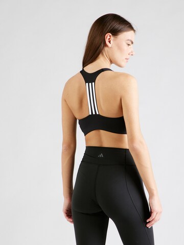 ADIDAS PERFORMANCE Bustier Urheilurintaliivit 'Powerimpact Training Medium-support' värissä musta