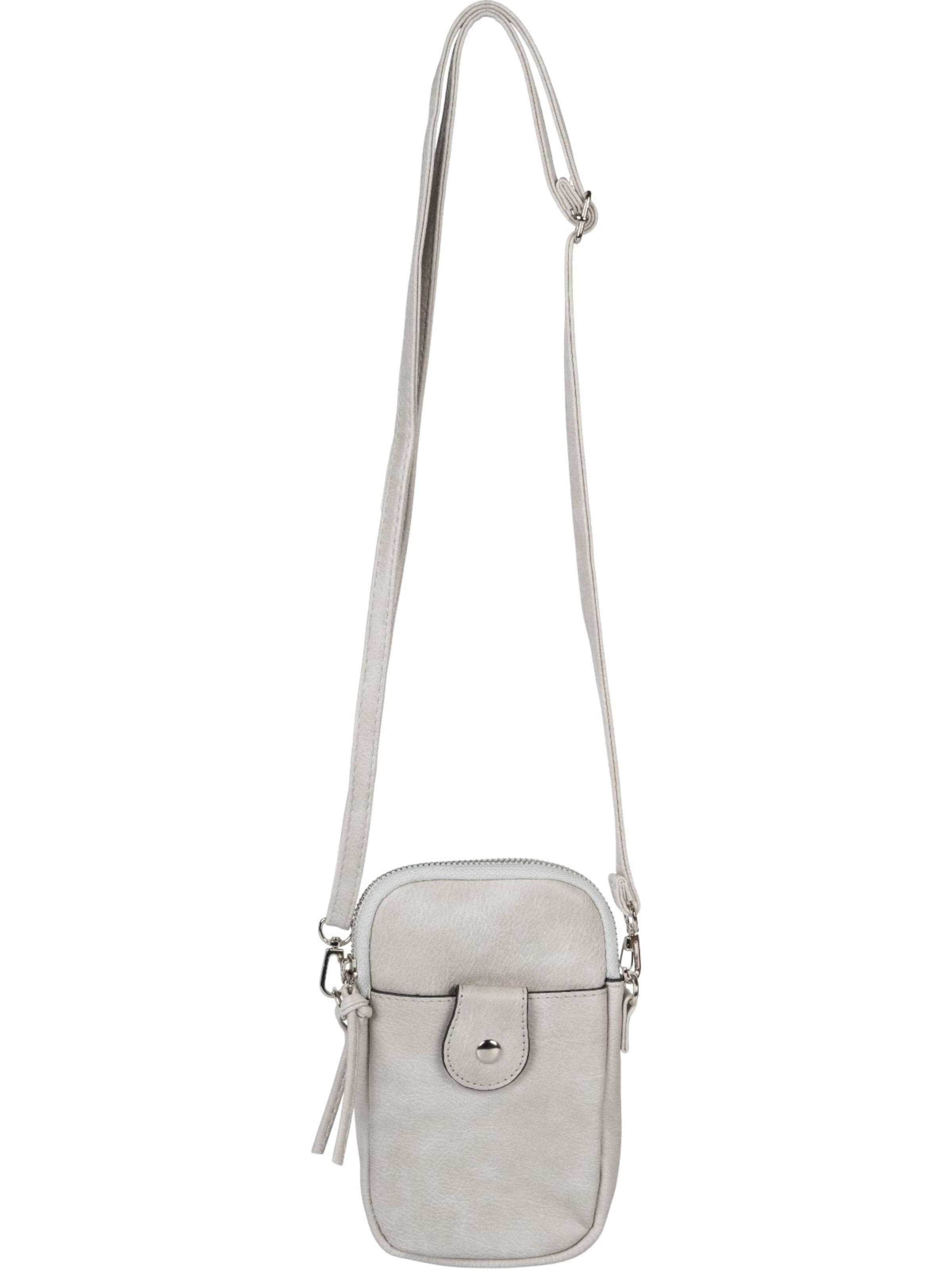 styleBREAKER Crossbody bag 'Mini Umhängetasche Uni' in Grey: front