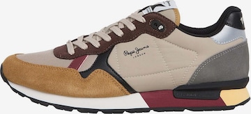Baskets basses Pepe Jeans en beige : devant