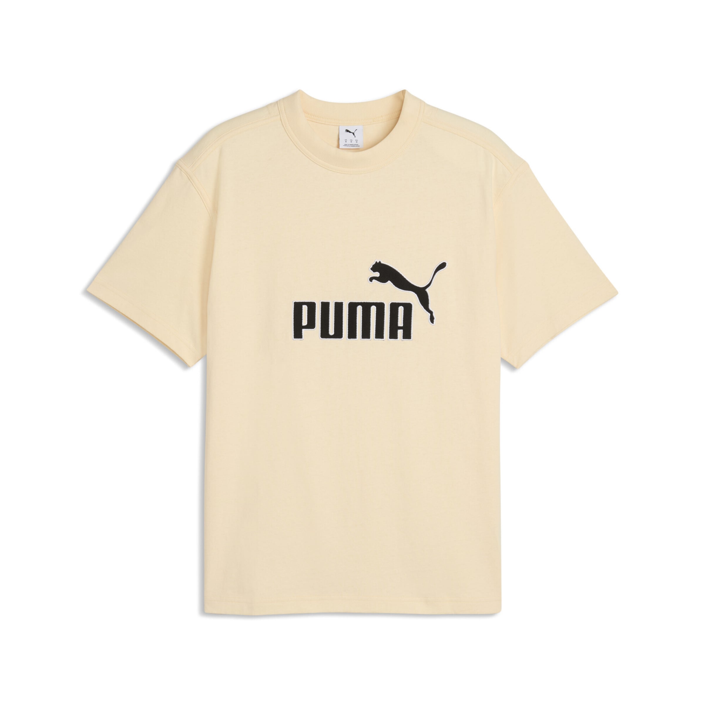 PUMA T-Shirt 'Essentials Elevated No.1' in Gelb: Vorderseite