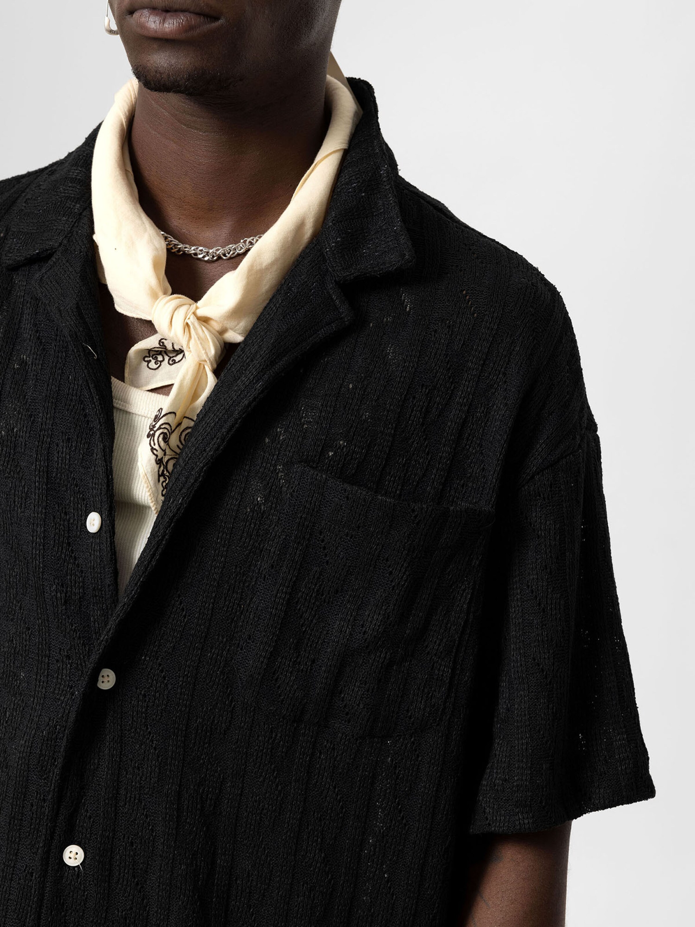 VAMOS CLO Comfort fit Overhemd in Zwart