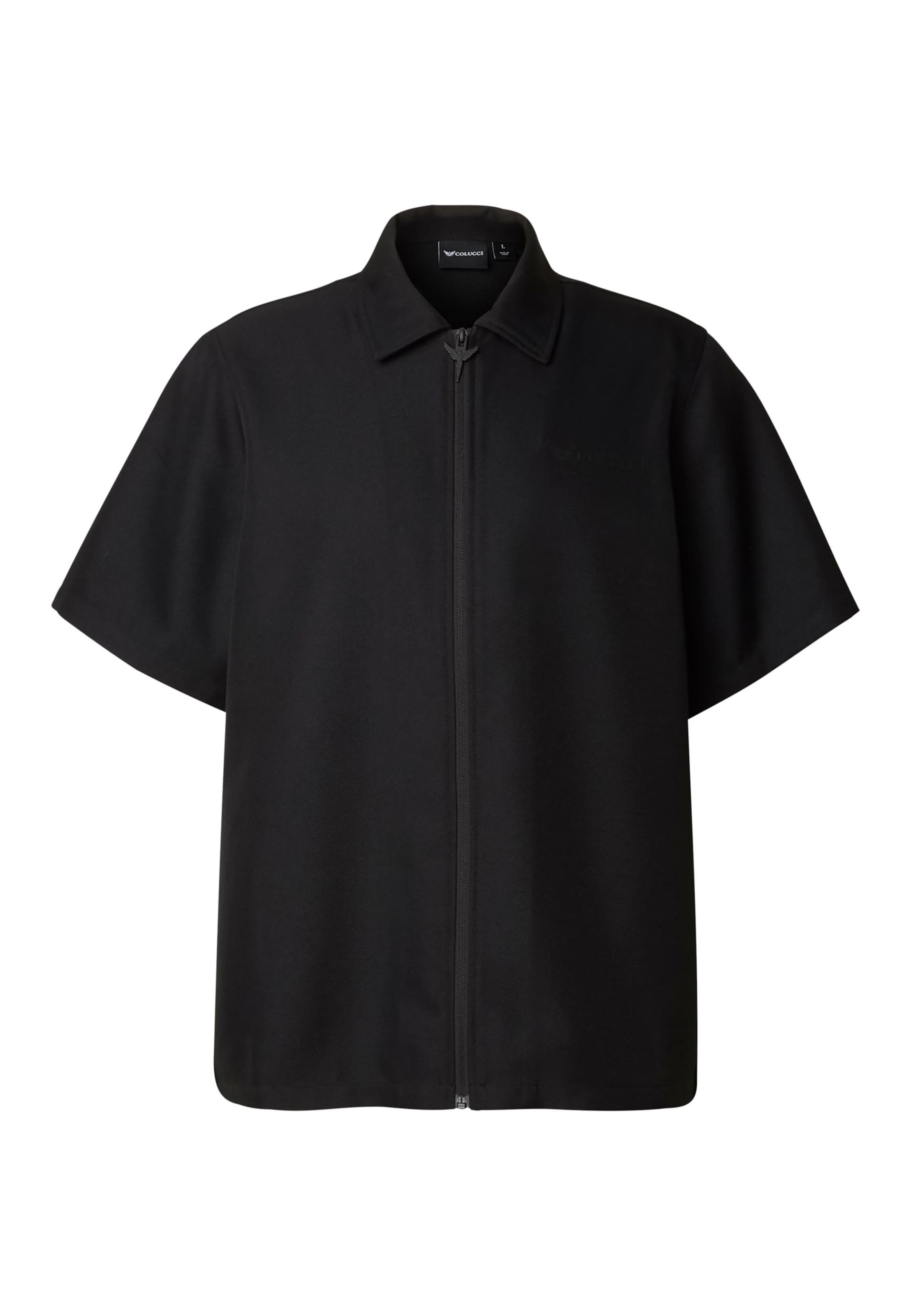 Colucci Regular Fit Hemd 'Ferlaino' in Schwarz: Vorderseite