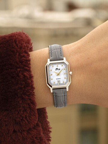 Lotus Analog Watch in Grey: front