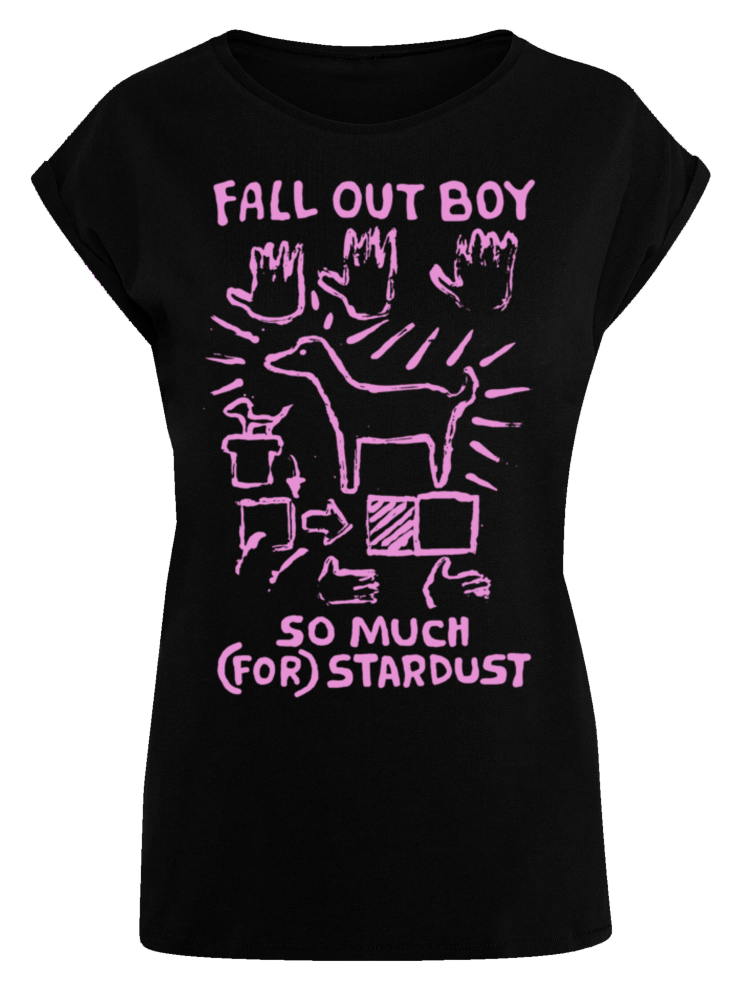 T-shirt 'Fall Out Boy Pink Dog So Much Stardust' F4NT4STIC en noir : devant