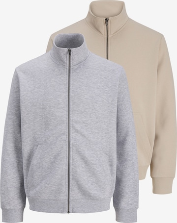 JACK & JONES Sweatjacke 'Bradley' in Grau: Vorderseite