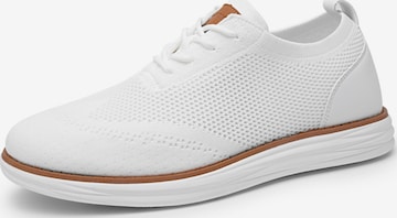 Bruno Marc Slip-Ons in White: front
