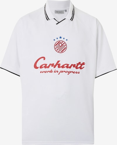 S dydžio Marškinėliai 'Terrace Football' iš Carhartt WIP, spalva – mėlyna / raudona / juoda / balta, Prekių apžvalga
