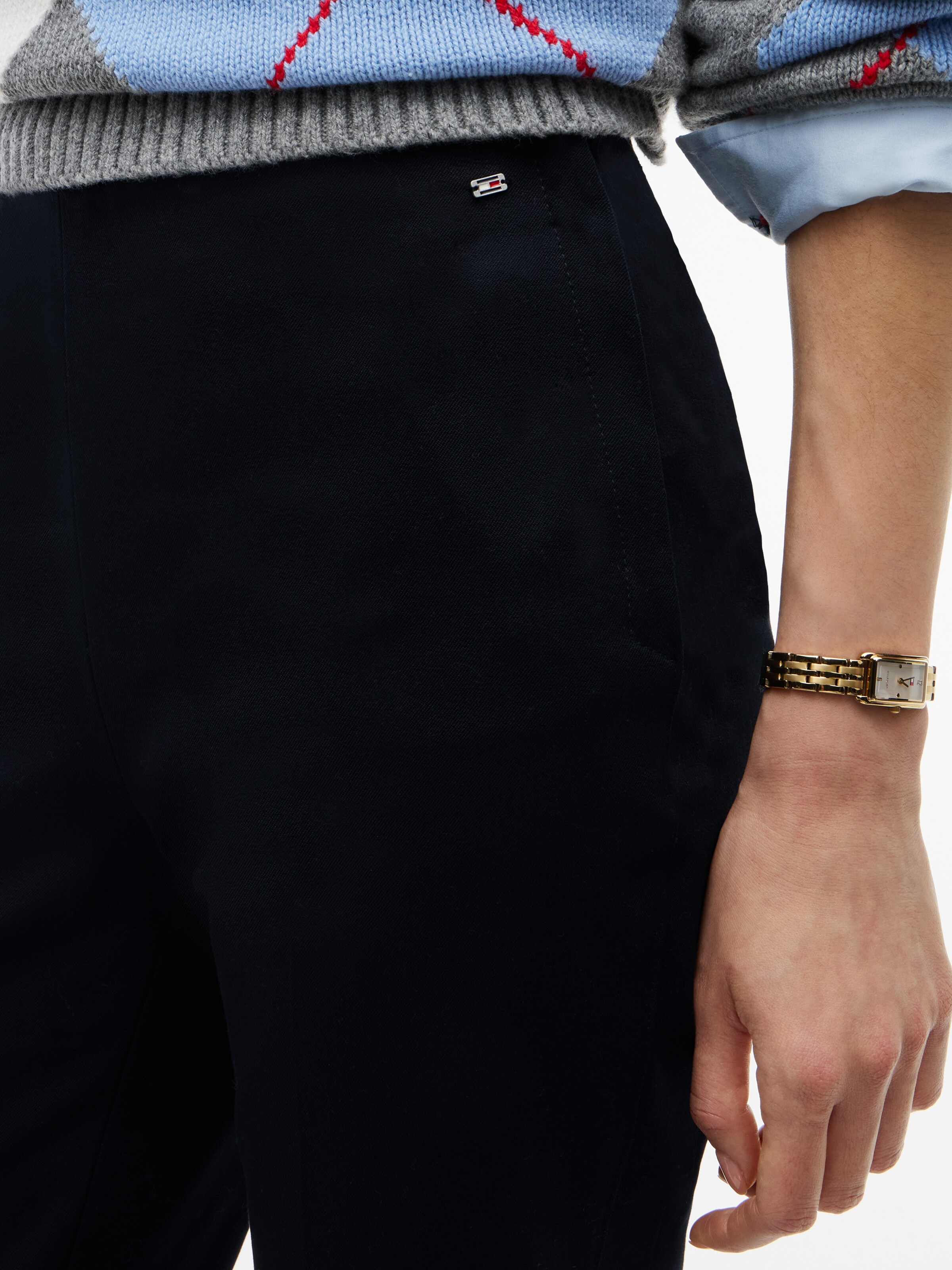 Coupe slim Pantalon TOMMY HILFIGER en noir