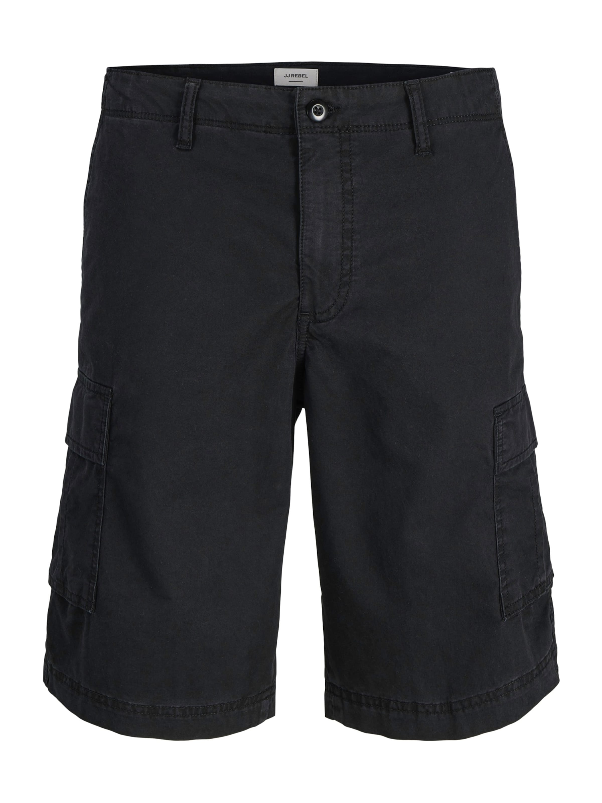 Pantalon cargo 'JREBCORY' JJ Rebel en noir : devant