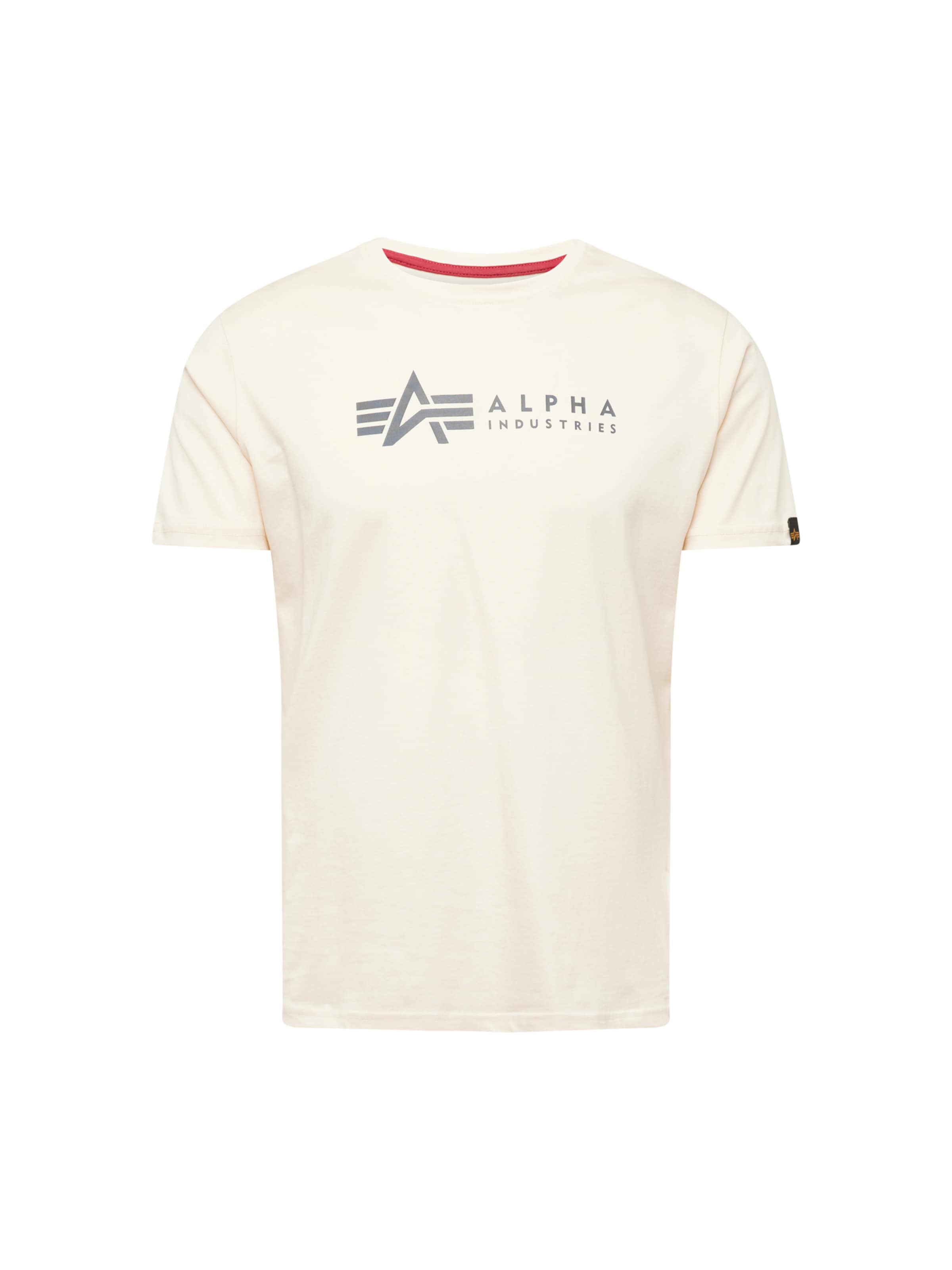 T-Shirt ALPHA INDUSTRIES en beige : devant