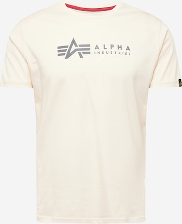 ALPHA INDUSTRIES T-Shirt in Beige: predná strana