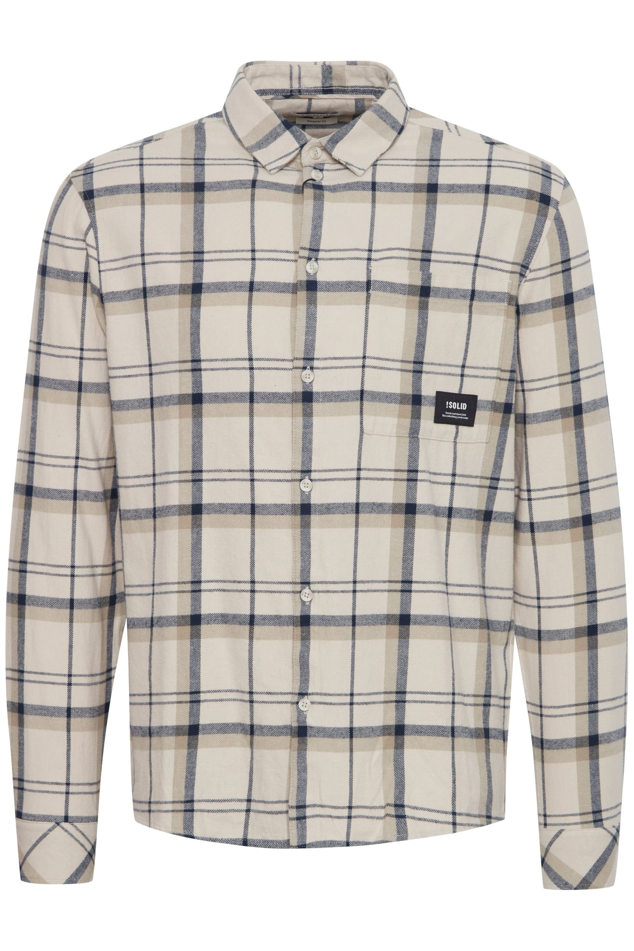 Camicia di !Solid in beige: frontale