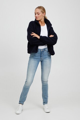 Oxmo Fleece jas 'Tonje' in Blauw