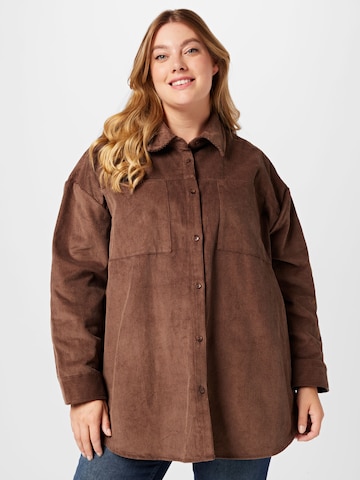 Cotton On Curve Between-Season Jacket in Brown: front