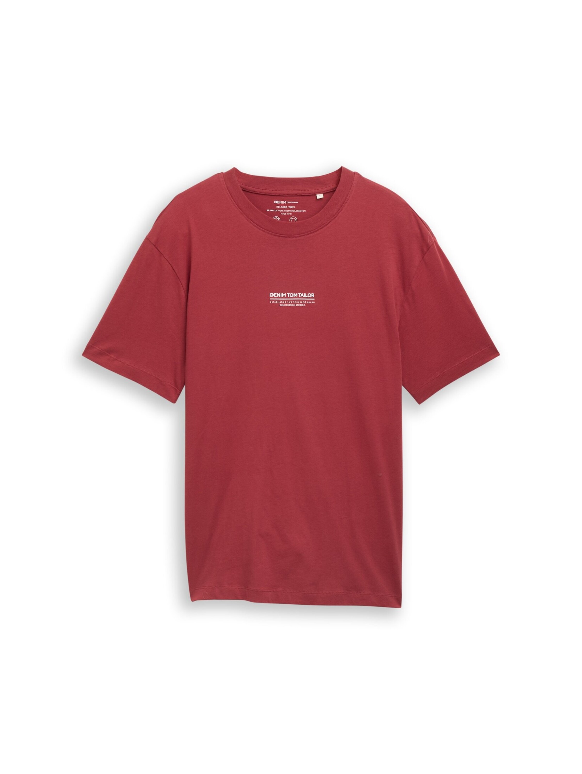 TOM TAILOR DENIM T-Shirt in Rot: Vorderseite